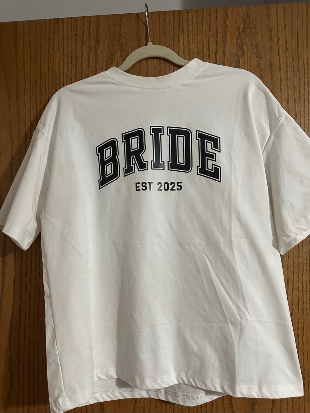 BRIDE Est 2025 White Graphic Short Sleeve Tee